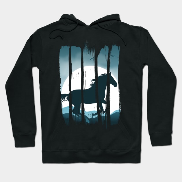 Beautiful horse galloping on sand Hoodie by simbamerch